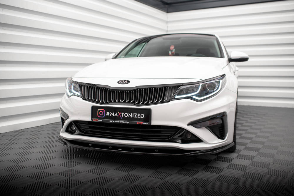 Voorspoiler V.2 Kia Optima Facelift 2018 - 2020 Maxton Glans Zwart