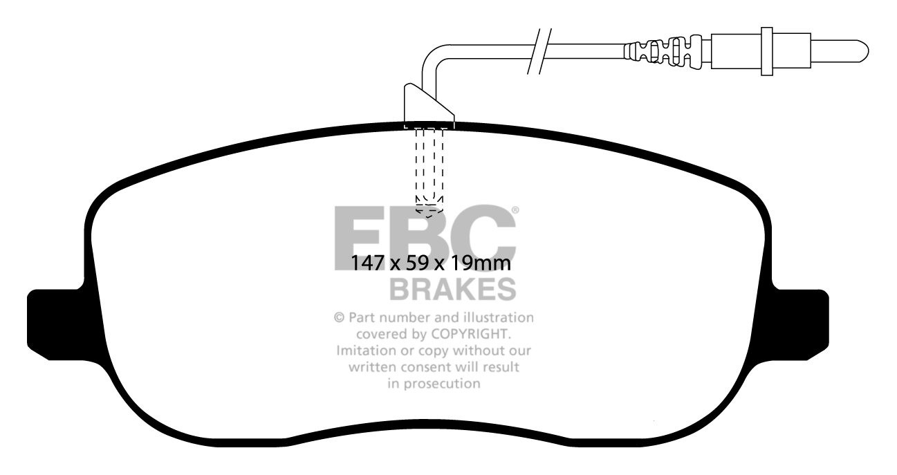 EBC Brakes PEUGEOT 807 2.0 TD 2003-.. Remblokken voorzijde green