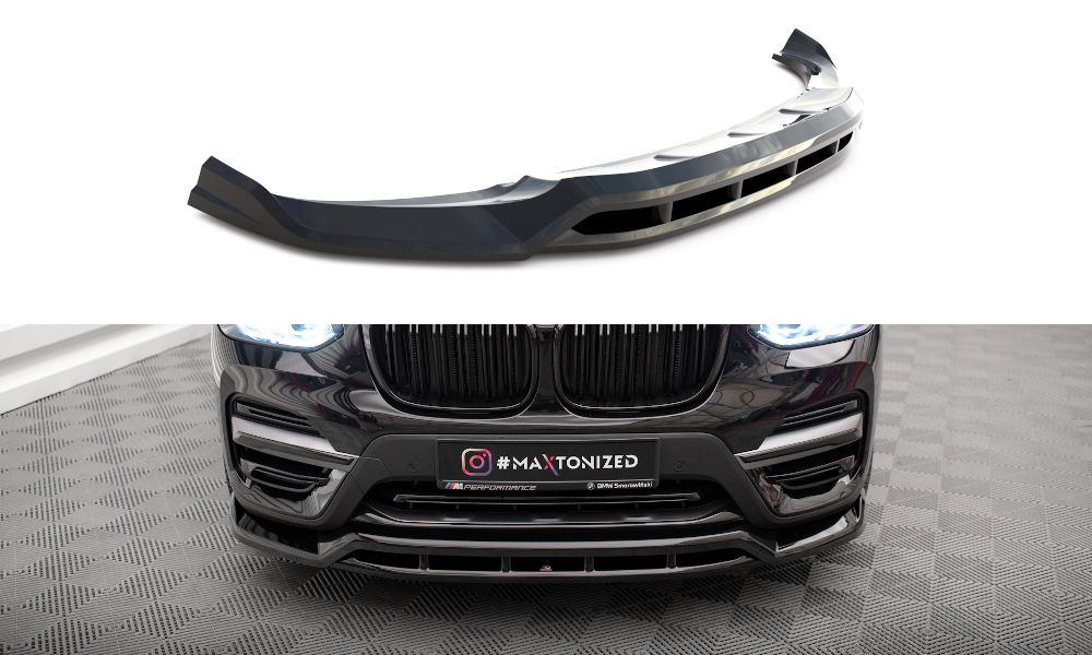 Voorspoiler BMW X3 G01 2017 - 2021 Maxton Glans Zwart