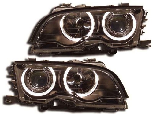 Faros BMW E46 coupe/cabrio Angel Eyes negro
