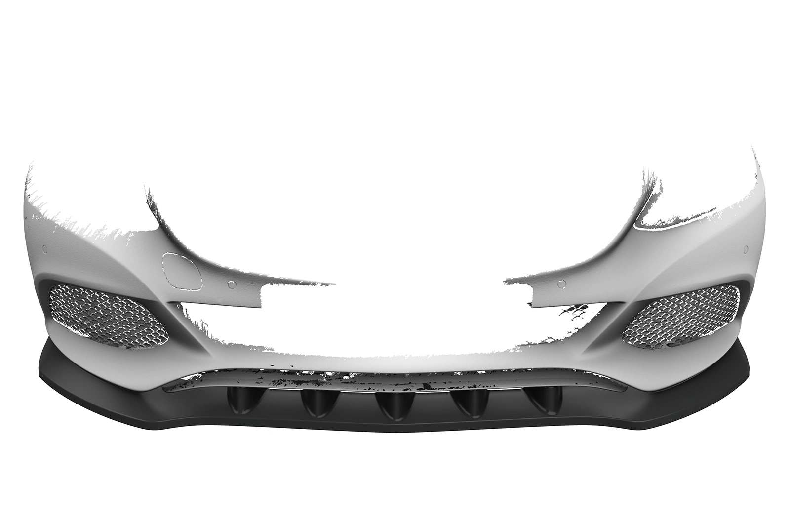 Voorspoiler Mercedes-Benz C-Klasse 205 glans zwart – 02/2014–04/2018 (pré-facelift)