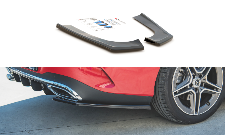 Achter zijskirts Mercedes CLA AMG-Line X118 Maxton Design glans zwart