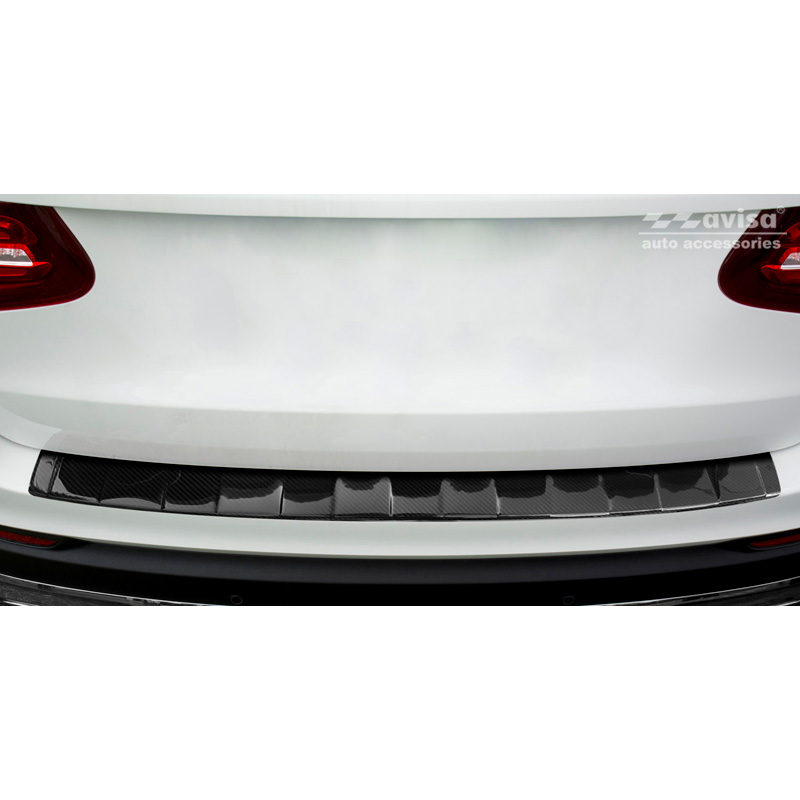 Echt 3D Carbon Achterbumperprotector  Mercedes GLC 2015-2019 & FL 2019- 'Ribs'