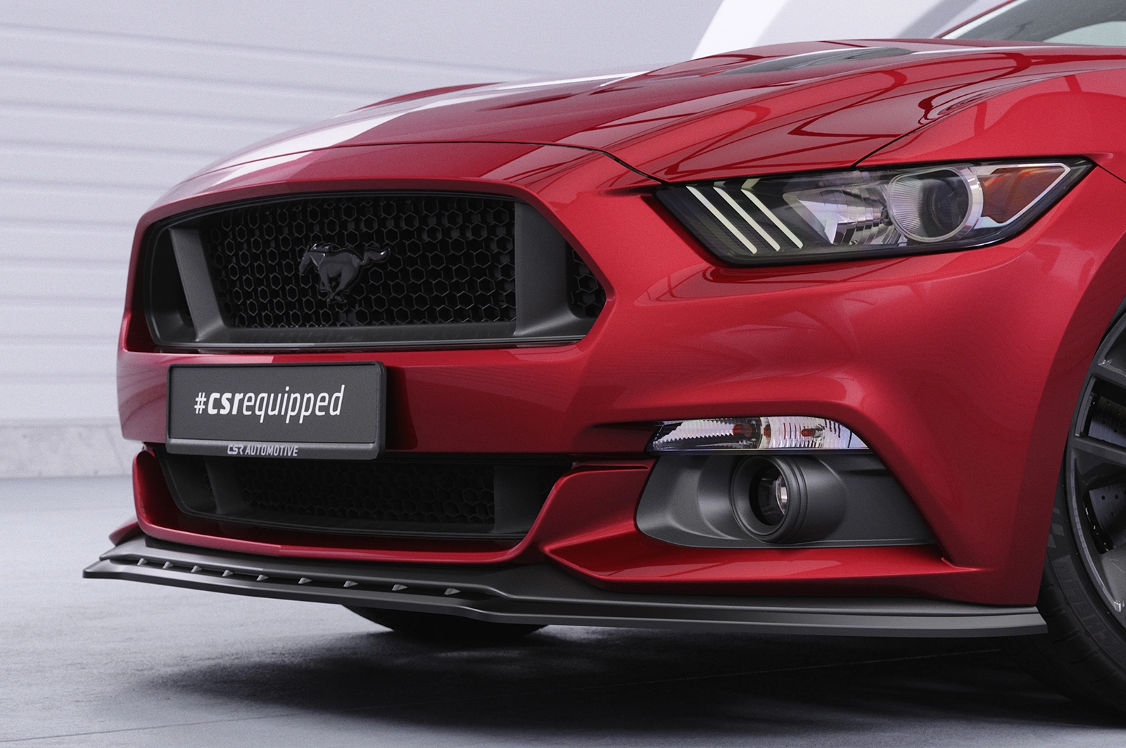 Voorspoiler Ford Mustang VI glans zwart – 2014–08/2017