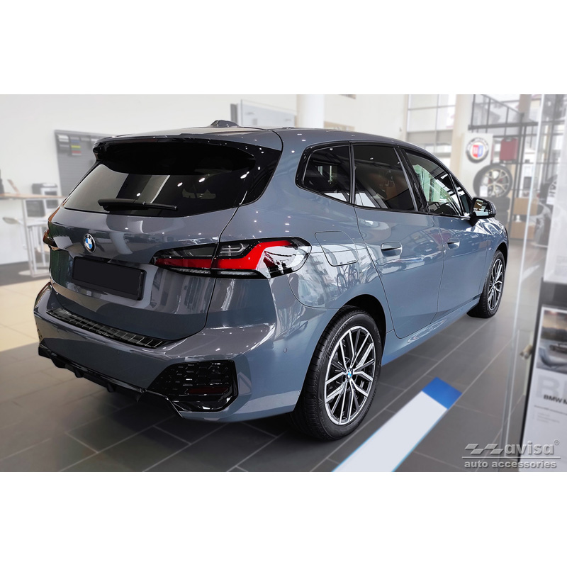 Zwart-Chroom RVS Achterbumperprotector  BMW 2-Serie U06 Active Tourer M-Pakket 2021- 'Ribs'