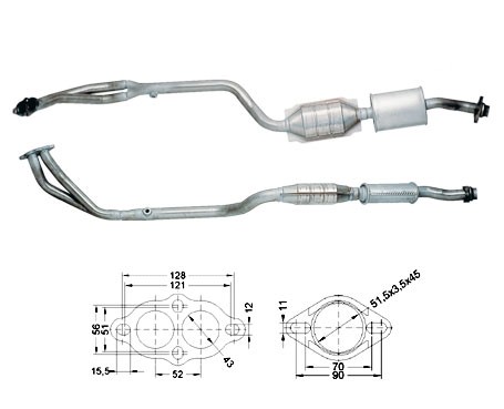 BMW 316i 1596 cc 75 Kw / 102 cv M43 E36 Magnaflow CAT Bouwjaar: