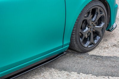 Zijskirts Volvo V40 R-design Zwart Glans