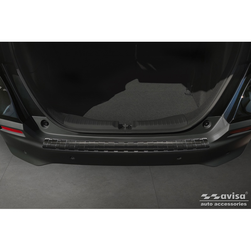 Zwart RVS Achterbumperprotector  Honda Jazz Crosstar Hyrbid 2020- 'Ribs'