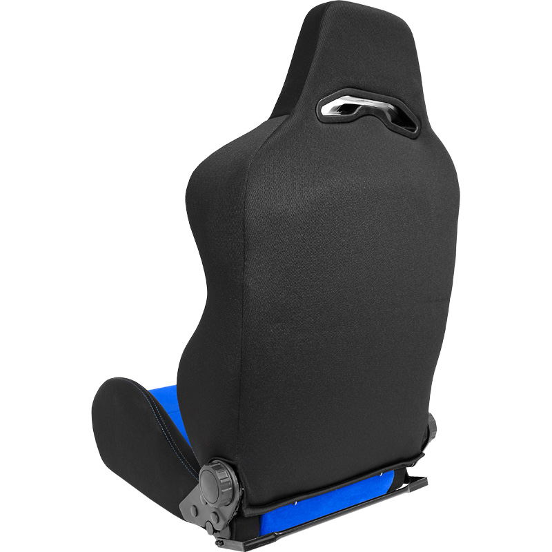 Sportstoel 'Eco Soft' - Zwart/Blauw - Dubbelzijdig verstelbare rugleuning - incl. sledes