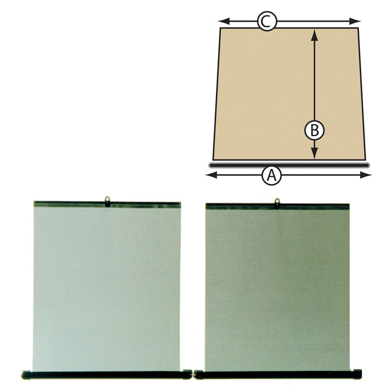 Carpoint Rolgordijn 45cm met beveiliging - 2-stuks