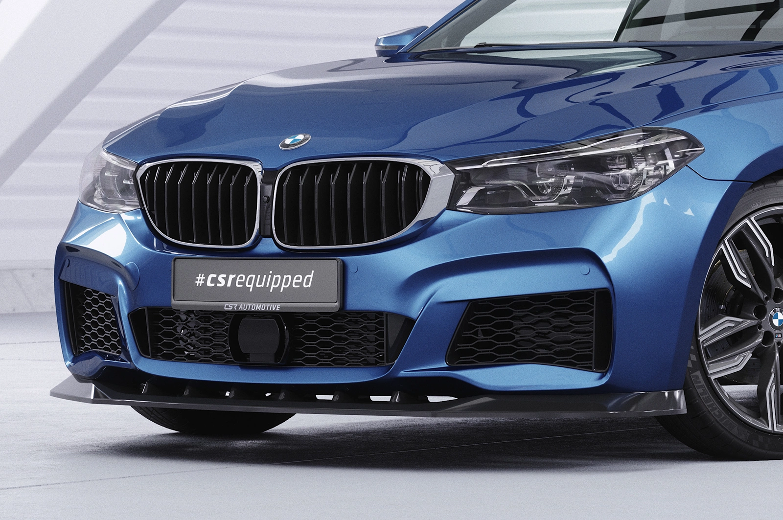Voorspoiler BMW 6er G32 glans zwart