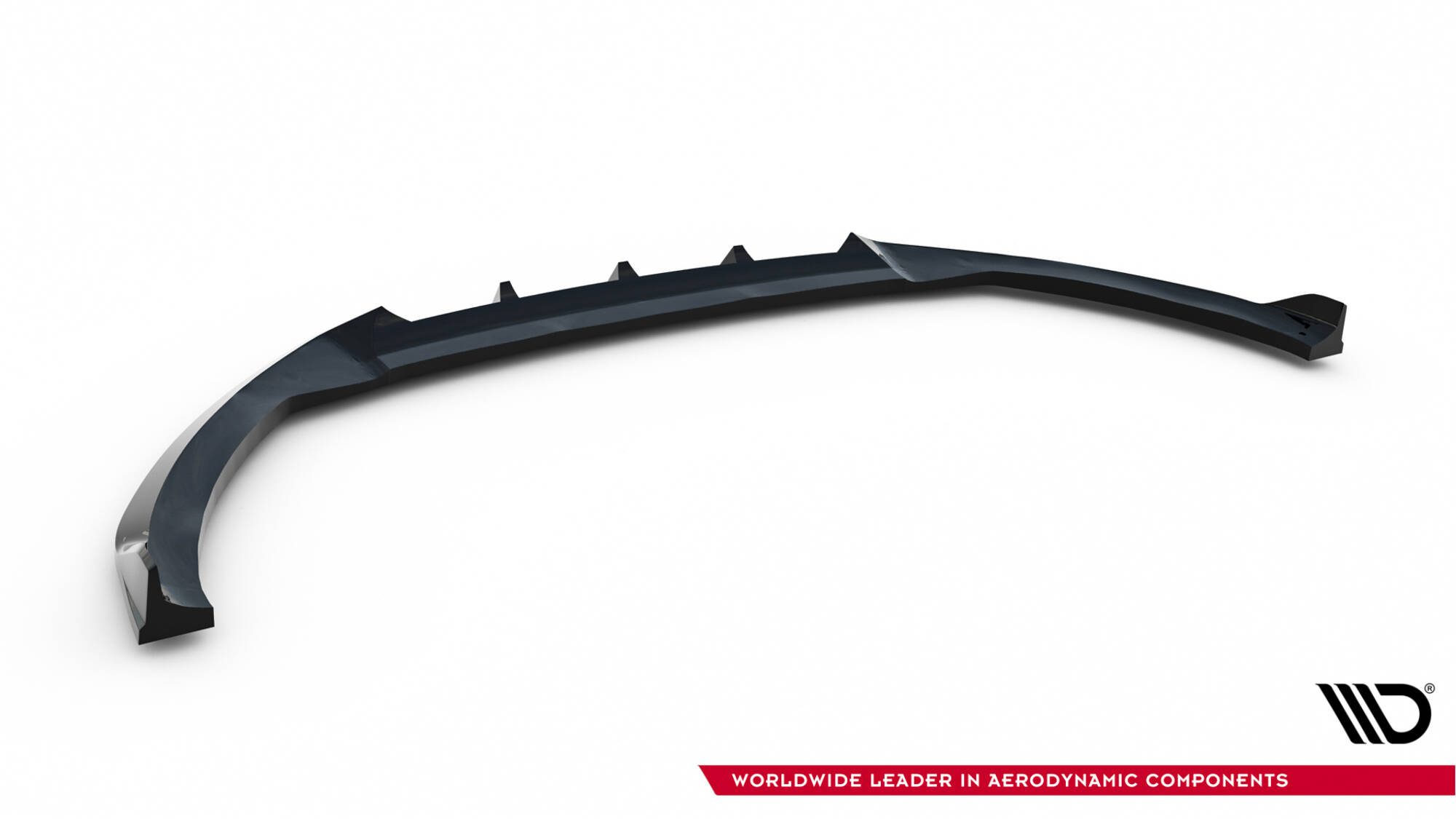 Voorspoiler V.6 Ford Focus ST MK3 Facelift Maxton Glanzend zwart
