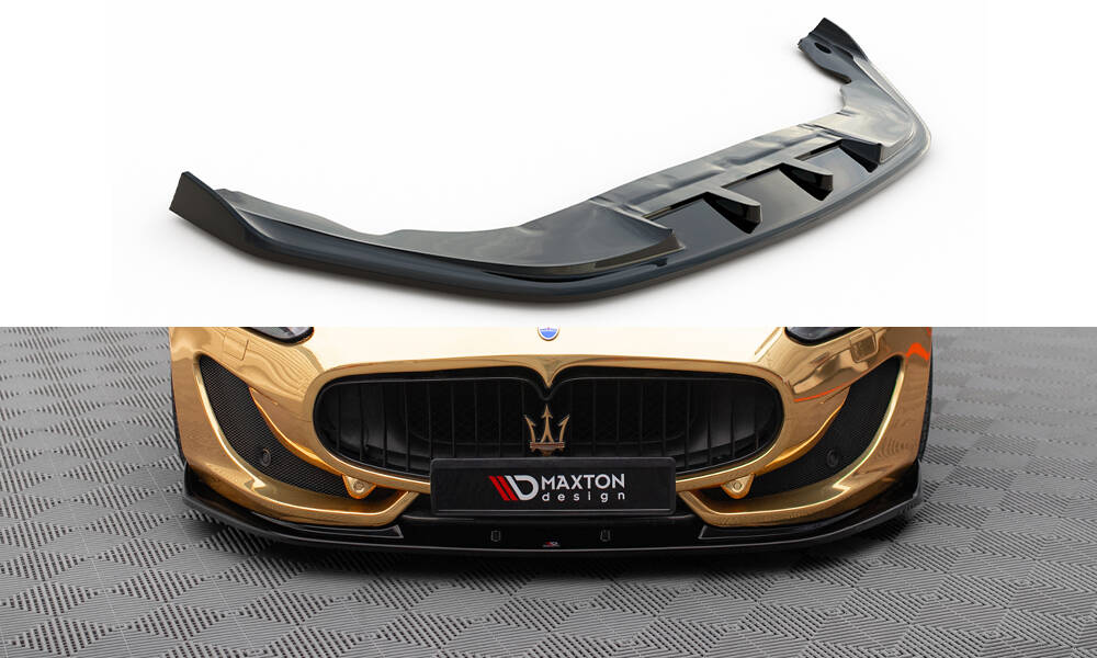 Voorspoiler V.1 Maserati Granturismo FL Maxton Glans Zwart