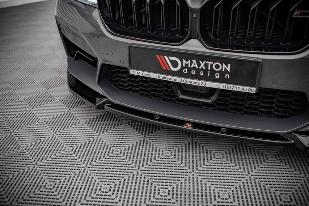 Voorspoiler V.1 BMW M5 F90 FL Maxton Glans Zwart