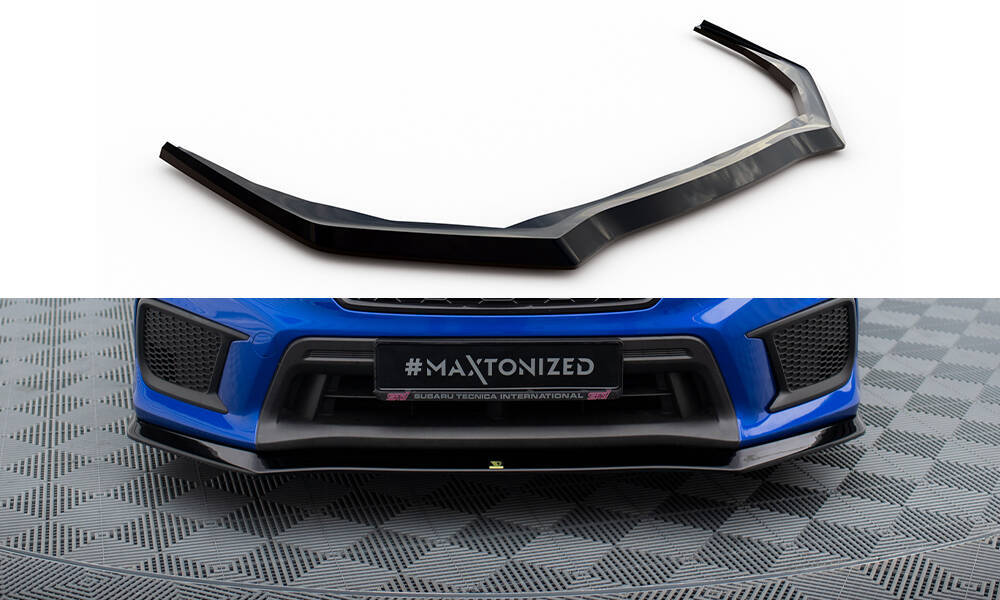 Voorspoiler V.1 Subaru Impreza WRX STI GK Maxton Glans Zwart