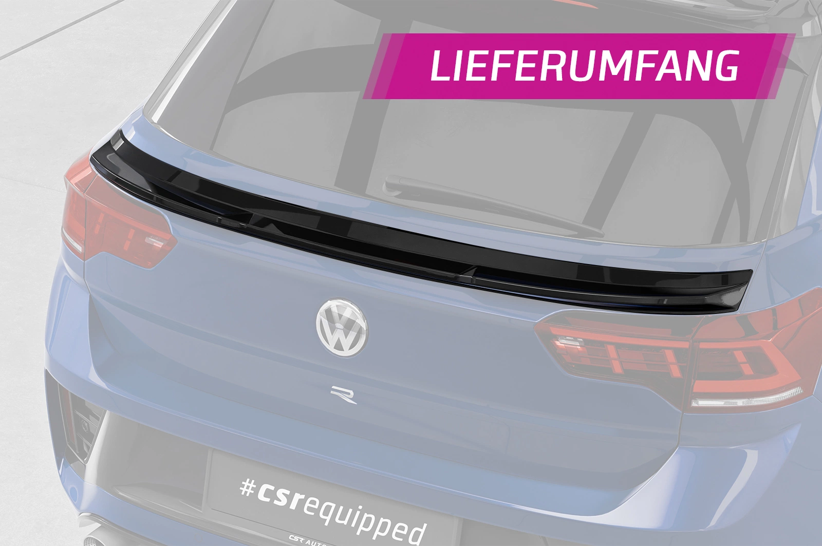 Achterspoiler VW T-Roc (Typ A1) glans zwart 2017–