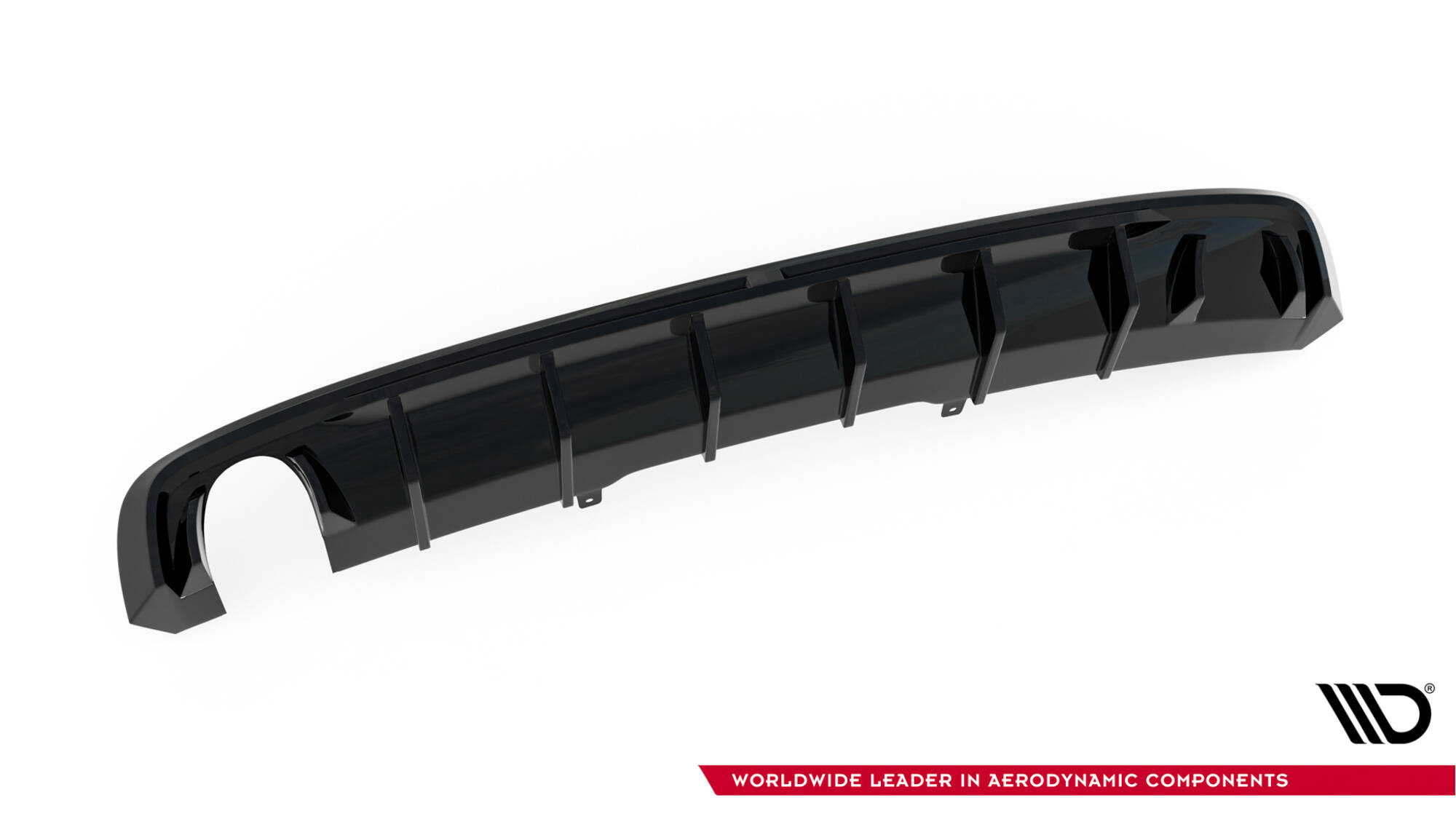 Achter Diffuser Audi A4 S-line B9 Maxton Glanzend zwart