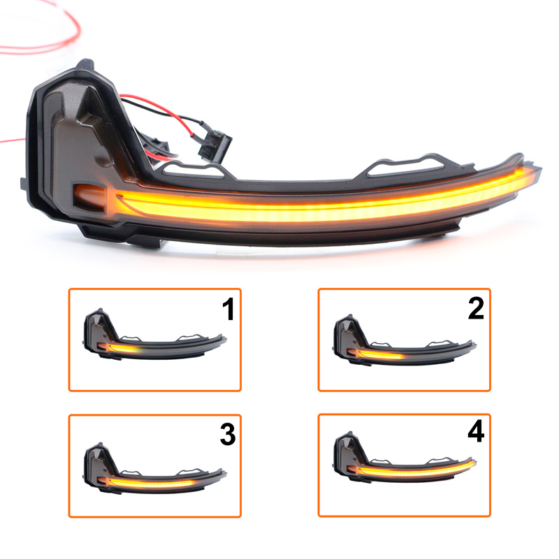 Set LED Zijspiegel-Knipperlichten  Volkswagen Tiguan II 2016- & Tiguan Allspace 2017- - Rookgrijs - incl. Dynamic Running Light