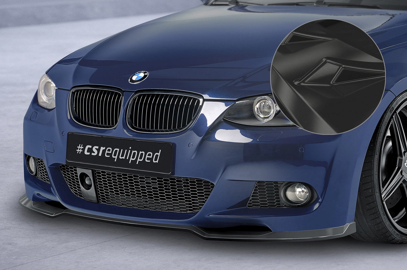 Voorspoiler BMW 3er E92/E93 M-Paket 06/2006-03/2010 Glans Zwart – CSR