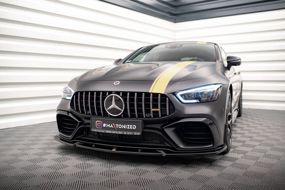 Voorspoiler V.3 Mercedes AMG GT63 Aero pack Maxton Glans Zwart