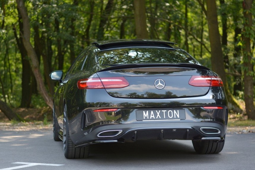 Diffuser Mercedes E W213 Coupé AMG-Line Maxton Design glans zwart