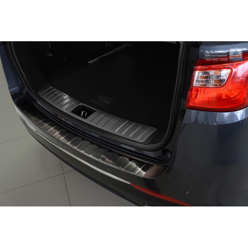 Zwart RVS Achterbumperprotector  Kia Optima Combi 2016- 'Ribs'
