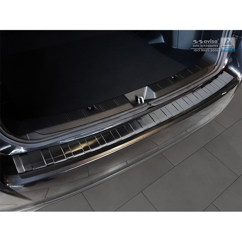 Zwart RVS Achterbumperprotector  Subaru Impreza V (GT) 5-deurs 2017- 'Ribs'