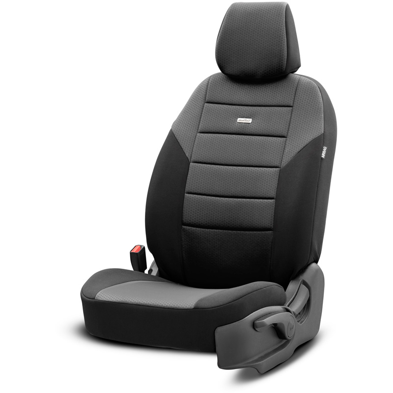otoM Universele Stoffen Stoelhoezenset 'SelectedFit One' Zwart - 10-delig - geschikt voor Side-Airbags