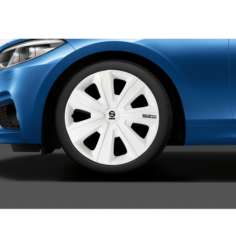 Sparco Wieldoppen Palermo - 16-inch - Wit - Set van 4 stuks