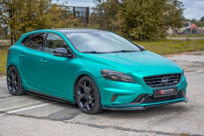 Voorspoiler Volvo V40 R-design Zwart Glans