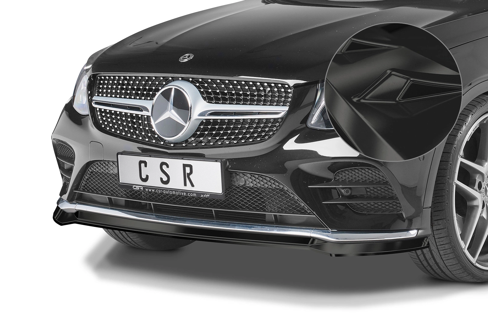 Voorspoiler Mercedes-Benz GLC (X253/C253) AMG-Line Glans Zwart van CSR Automotive (2016-2019)
