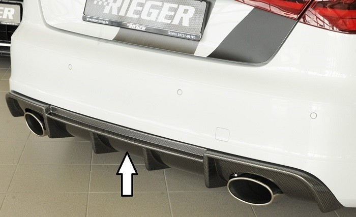 Achteraanzet RS Carbon-look Rieger Audi A3 8V 3deurs/Sportback 1