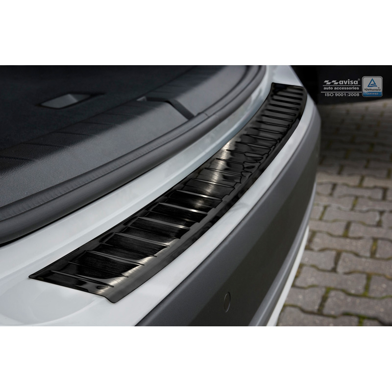 Zwart RVS Achterbumperprotector  BMW X1 (F48) 2015-2022 'Ribs'