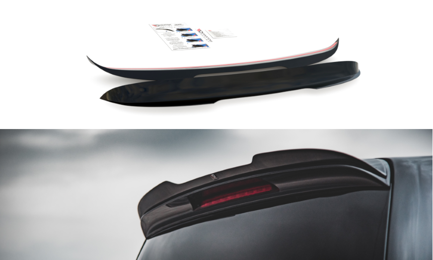 Spoiler cap Mercedes V-Klasse W447 AMG-Line Maxton Design glans zwart