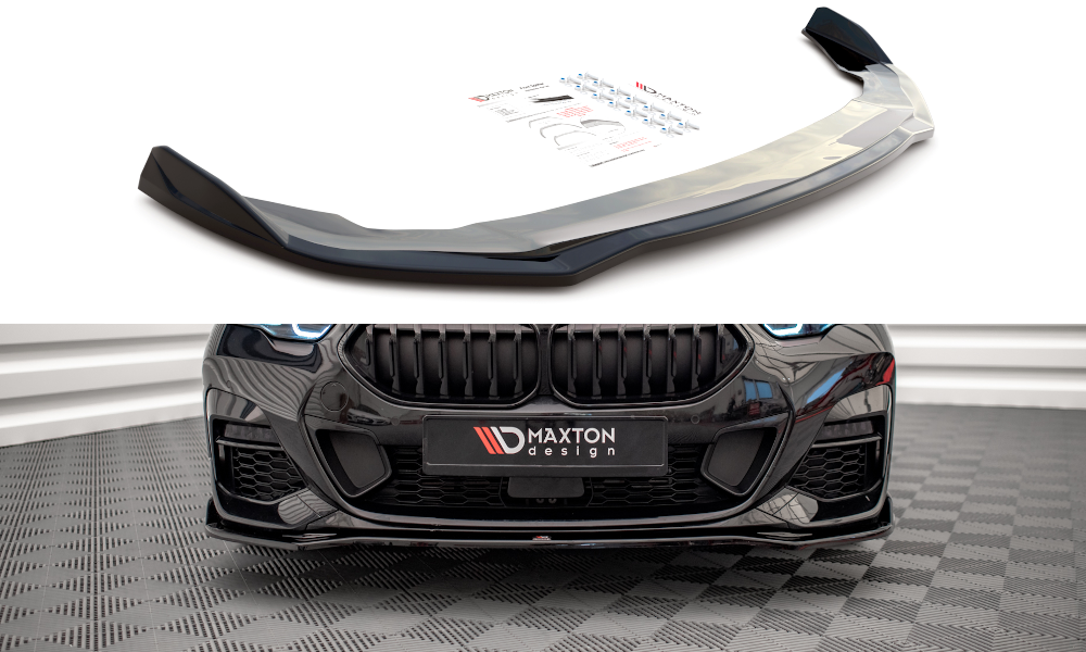 Voorspoiler V.3 BMW 2 Serie F44 Gran Coupe M pakket Maxton Glans Zwart