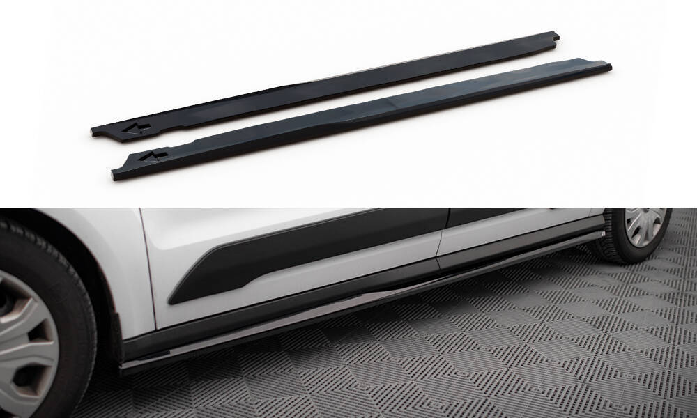 Zijskirts Ford Transit Connect Mk2 FL Maxton Glans Zwart