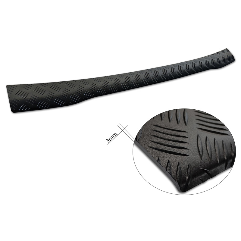 Matzwart Aluminium Achterbumperprotector  Ford Tourneo Custom II (V710) 2023- 'Riffled Plate'