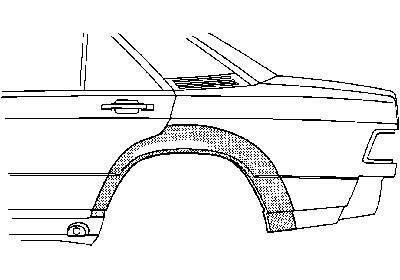 spatbordrand, links Mercedes W201 (190), 1983-1993