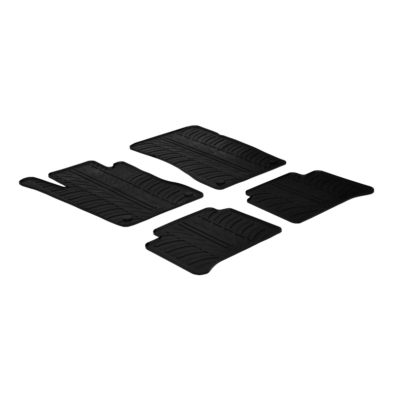 Rubbermatten  Mercedes E-Klasse W211 2003-2009 (T profiel 4-delig + montageclips)