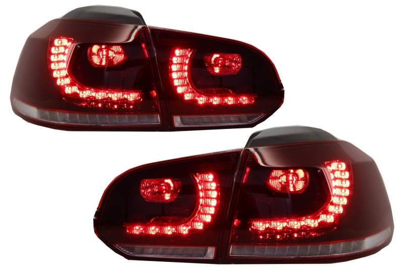 Taillights led VW Golf VI 10/08- R-look red/Smoke