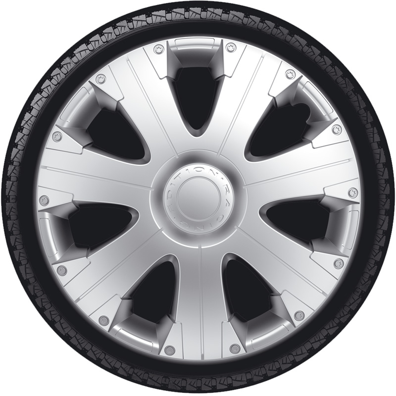 4-Delige Wieldoppenset Racing 16-inch zilver