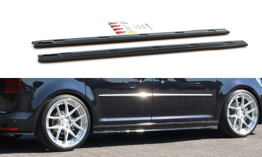 Zijskirts VW Caddy Mk.4 Maxton Glans Zwart