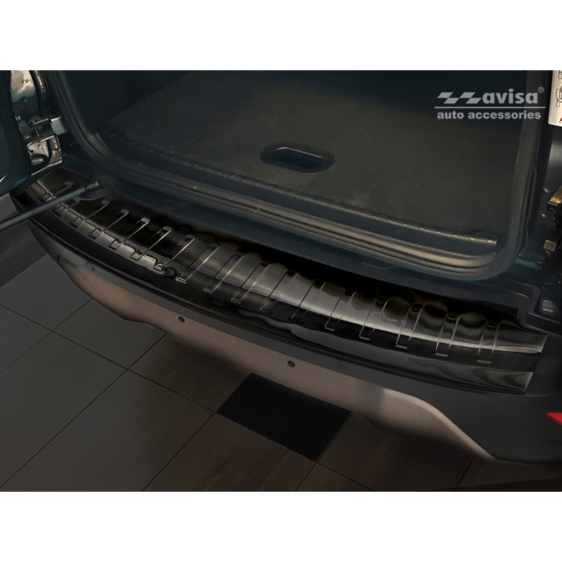 Zwart RVS Achterbumperprotector  Ford Ecosport II Facelift 2017- incl. ST-Line 'Ribs'