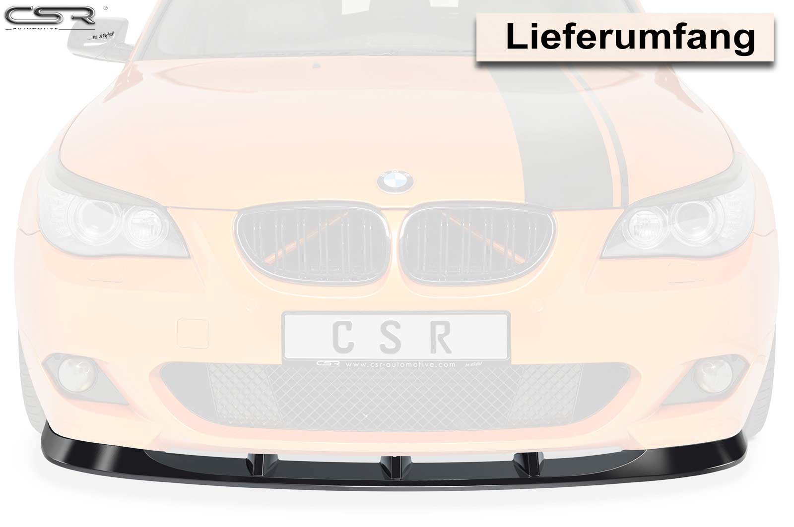 Voorspoiler BMW 5-Serie E60/E61 Glans Zwart