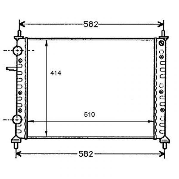 Radiator BRAVO/BRAVA/MAREA 95-99 510x414 2.0 + 20V