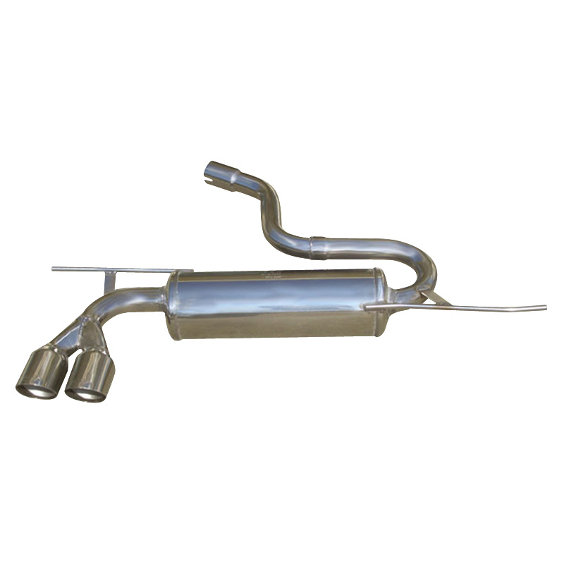 100% RVS Sportuitlaat  Audi A3 8P 1.9 TDi (105pk) 2003- 2x76mm Racing
