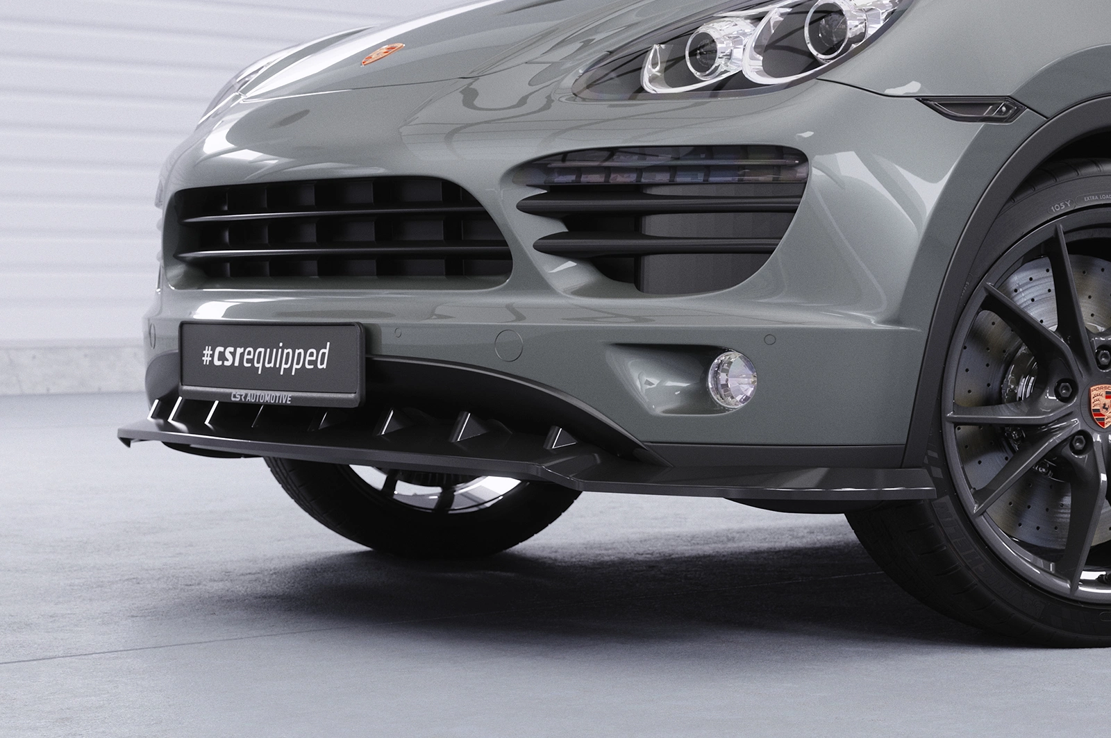 Voorspoiler Porsche Cayenne Typ 92A glans zwart – CSR Automotive (2010-09/2014)