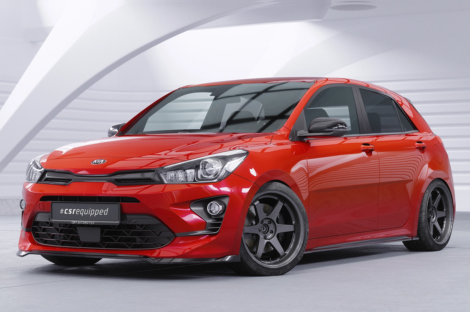 Voorspoiler Kia Rio 4 (YB) Facelift Glans Zwart van CSR Automotive (2020-)