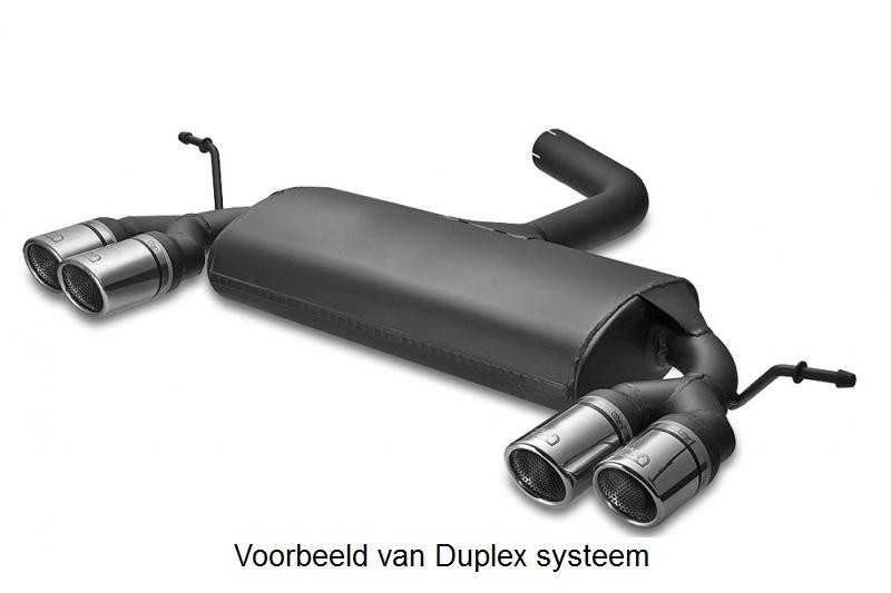 Einddemper VW Scirocco duplex 2008-2012 RVS R-Look 120x80mm