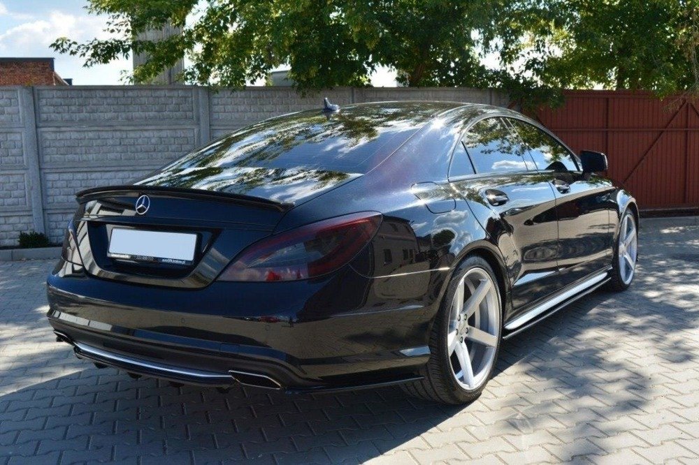 Spoiler cap Mercedes CLS W218 AMG-Line Maxton Design glans zwart